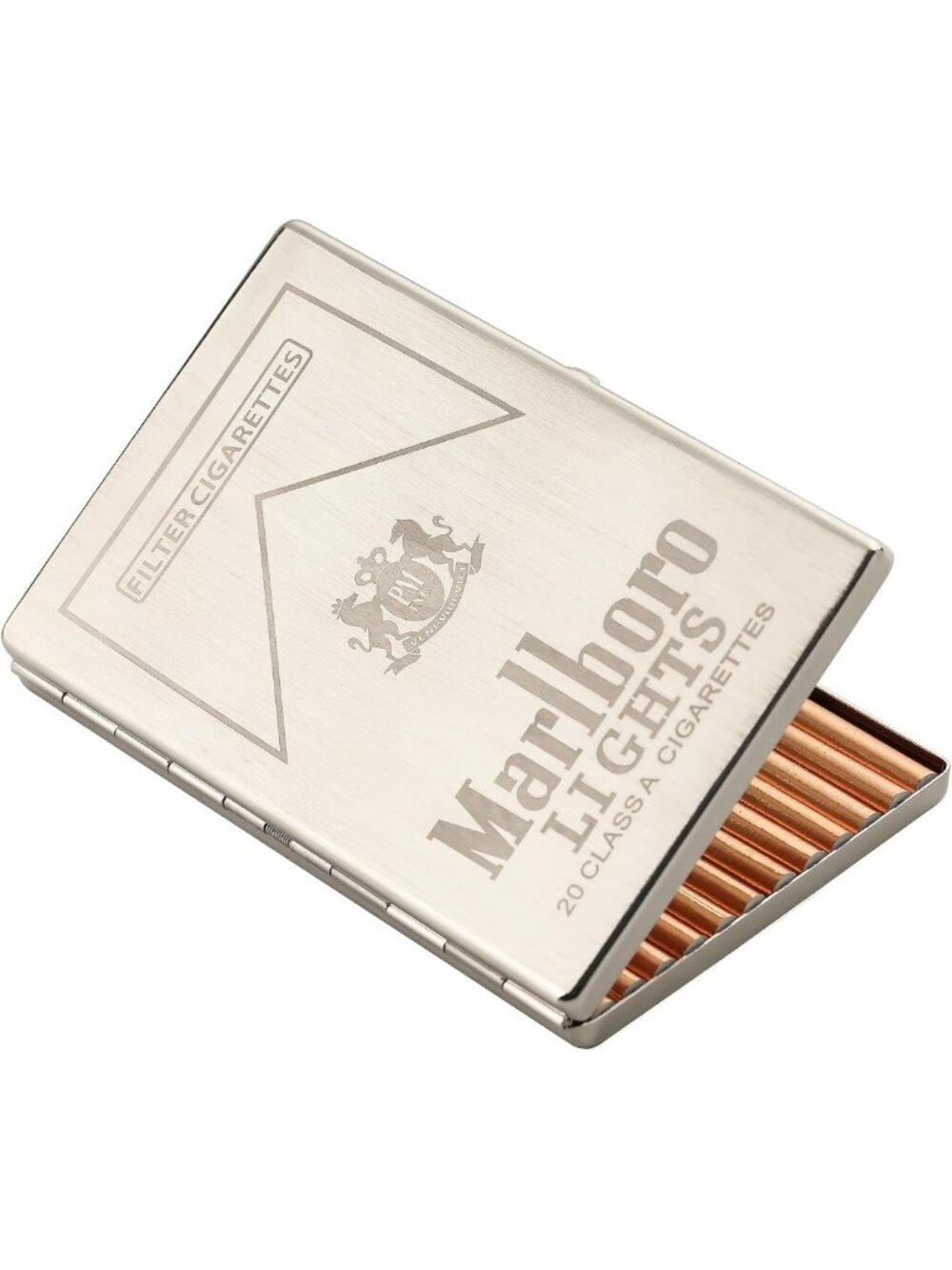 Sleek Ultra-Thin Metal Cigarette Case – Holds 10 x 100mm or 8 x 85mm, Multi-Use